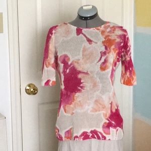 CHICO’s- Lightweight Floral Print Sweater